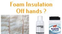 how to get foam insulation off hands