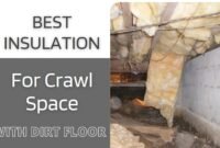 best insulation for crawl space with dirt floor