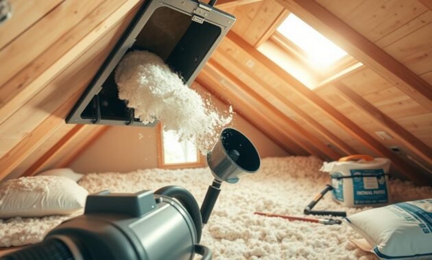 Attic Insulation Blowing Process Attic Insulation Blowing Process