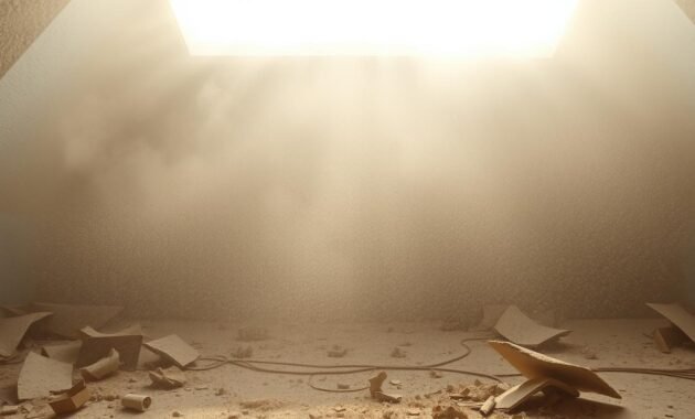 Cellulose Insulation Installation Dust